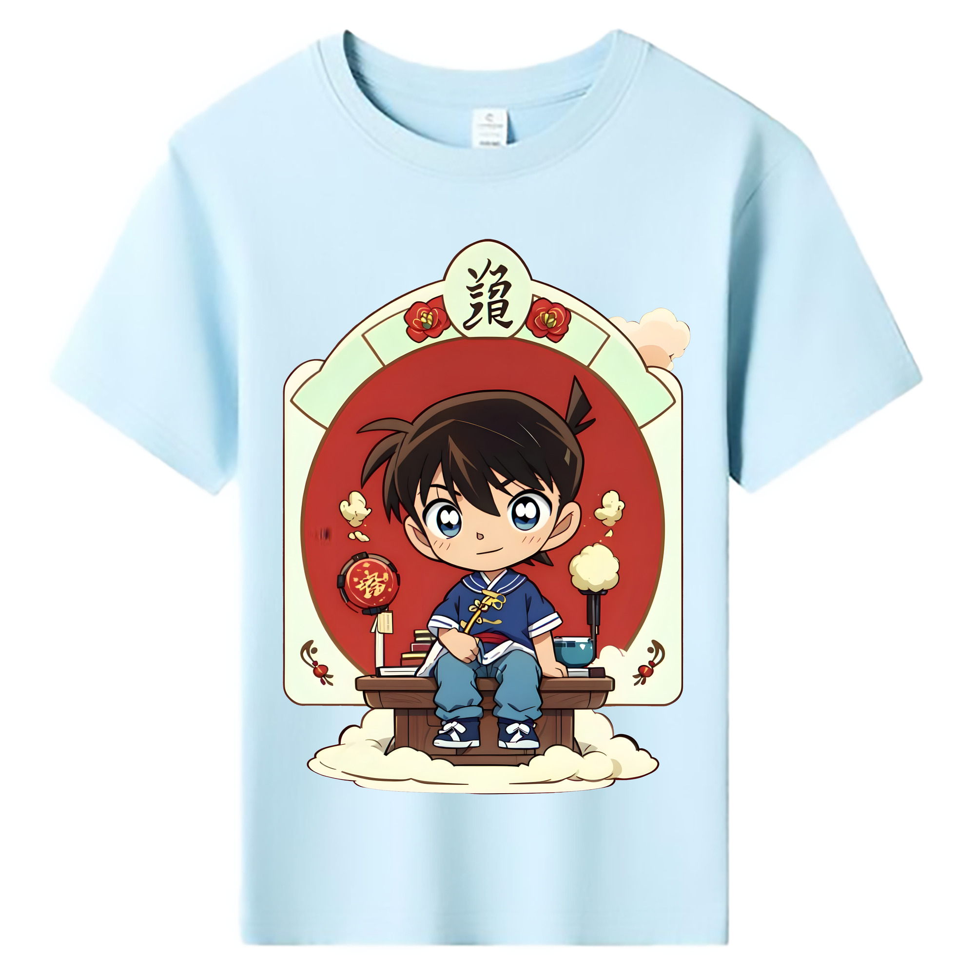 （画像用） 名探偵コナン 江戸川 コナン Detective Conan Conan Edogawa 綿100％キッズTシャツ（フロントプリント）